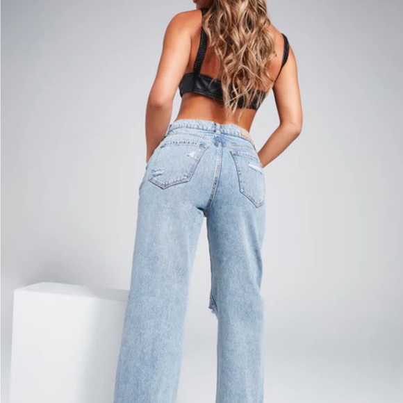 Fashion Nova Light Blue High Rise Jeans - Picture 2 of 6